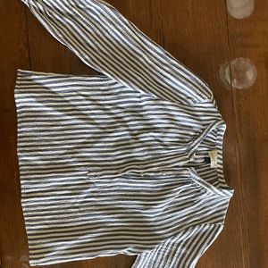 Long Sleeve Striped Blouse